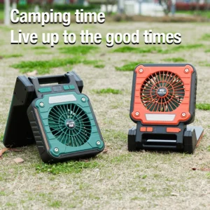Outdoor camping fan portable USB tent lighting LED multifunctional Amazon camping solar electric fan