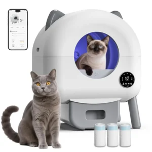 Self-Cleaning Litter Box, Automatic Cat Litter Box Robot with APP Control and Safety Protection for Multiple Cats,, Customized